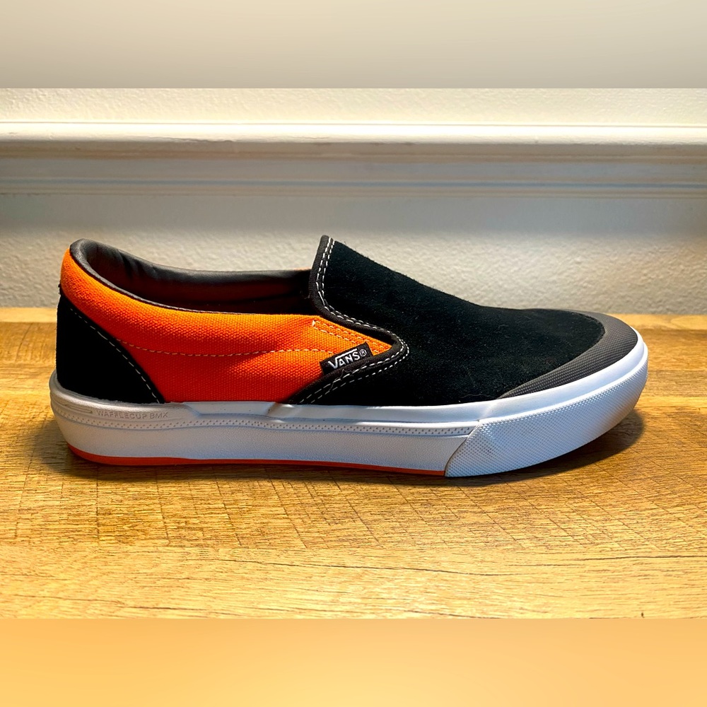 NWOT Vans BMX Slip-On Pro Shoes (Black / Neon Orange) Size 8